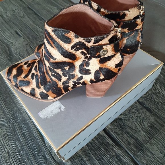 Louise Et Cie Women's Zeopard Leather Boots Sz 9M - Picture 6 of 9